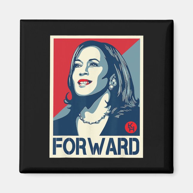 Kamala Harris 47:e president Amerika 2024 Val Magnet (Framsidan)