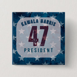 Kamala Harris 47:e president. Kvadratisk Knapp
