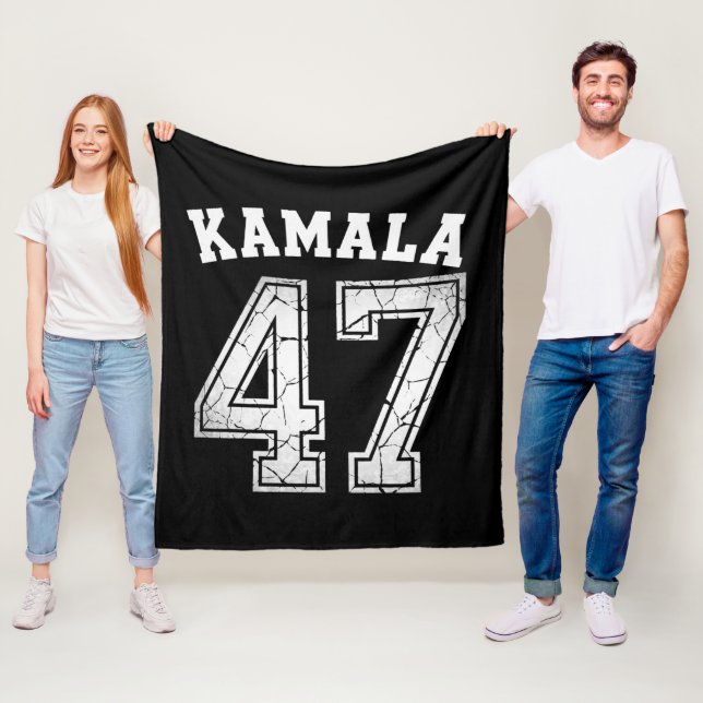 Kamala Harris 47 För President För Folket Fleecefilt (På plats)