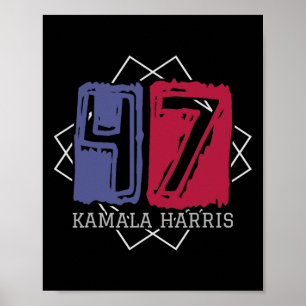 Kamala Harris 47 Förenta staternas president 2024 Poster