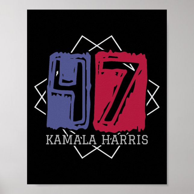 Kamala Harris 47 Förenta staternas president 2024 Poster (Framsidan)