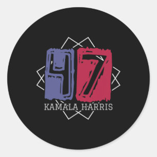 Kamala Harris 47 Förenta staternas president 2024 Runt Klistermärke