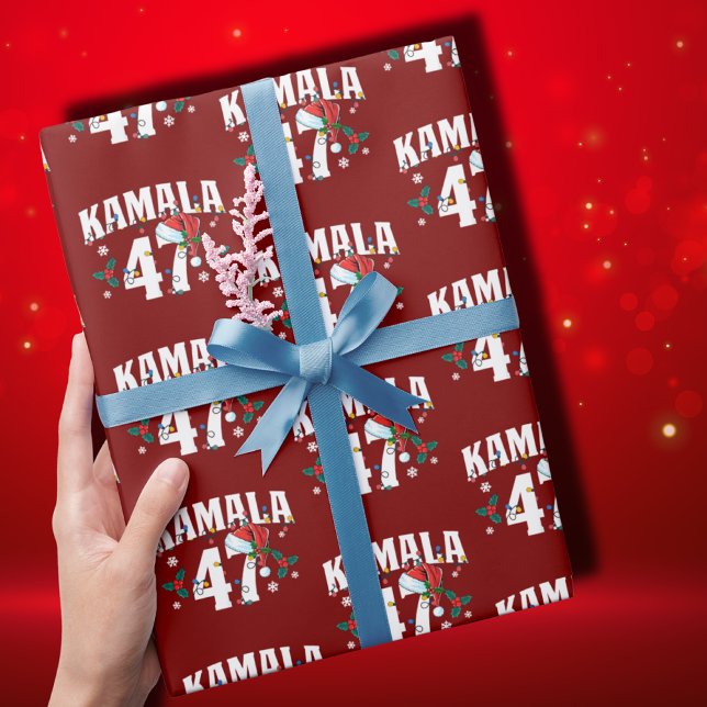Kamala Harris 47 President God jul Santa Presentpapper (Skapare uppladdad)