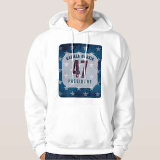 Kamala Harris 47 President. Vit Hoodie