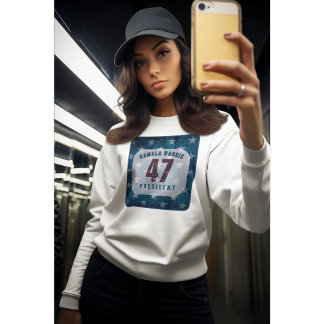 Kamala Harris 47 President. Vit T Shirt