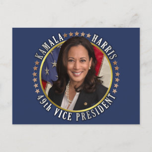 Kamala Harris 49:e Vicens talman Vykort