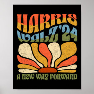 Kamala Harris A New way Forward 2024 Boho Aestheti Poster