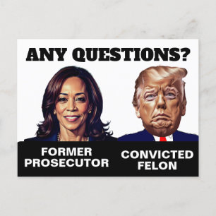Kamala Harris åklagare Trump Felon Vykort