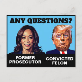 Kamala Harris åklagare Trump Felon Vykort