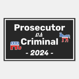 Kamala Harris åklagare VS Criminal Rektangulärt Klistermärke