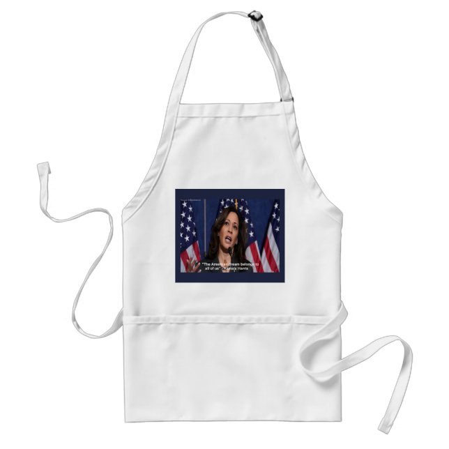 Kamala Harris & American Dream Quote Apron Förkläde (Framsidan)