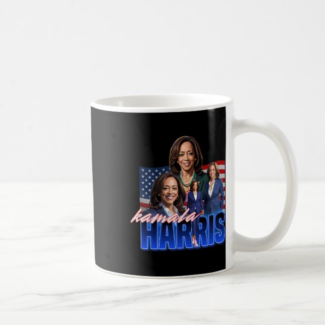 Kamala Harris American Flagga Bootleg Reboot Kaffemugg (Höger)