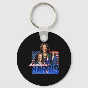 Kamala Harris American Flagga Bootleg Reboot Nyckelring