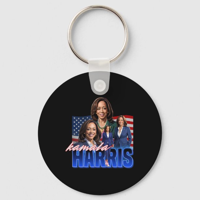 Kamala Harris American Flagga Bootleg Reboot Nyckelring (Framsida)