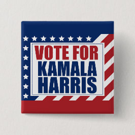 Kamala Harris American Flagga Knapp