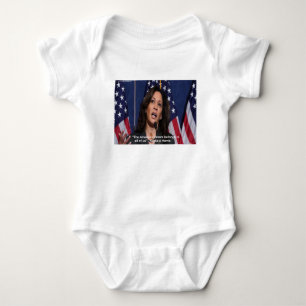 Kamala Harris & Amerikansk Dröm Citat Baby Body T Shirt