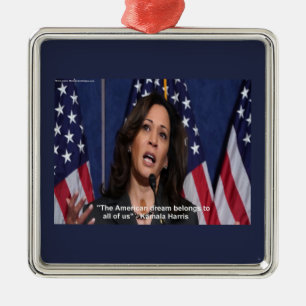 Kamala Harris & Amerikanska Drömmen Citat Ornament