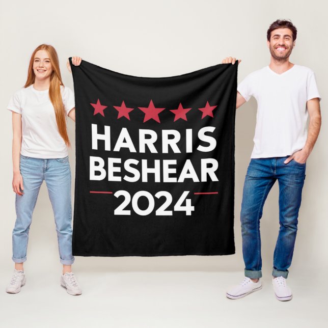 Kamala Harris Andy Beshear 2024 Harris Beshear 202 Fleecefilt (På plats)