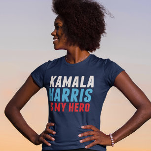 Kamala Harris är My Hero Blue Women's T Shirt