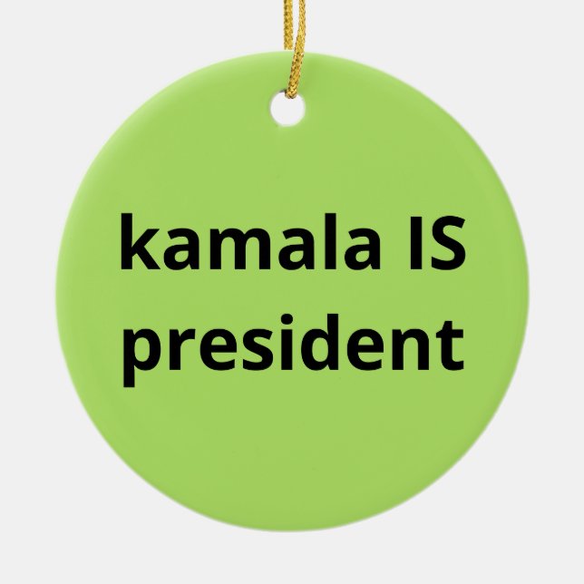 Kamala Harris är president 2024 Julgransprydnad Keramik (Framsidan)
