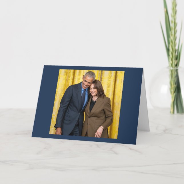 Kamala Harris & Barack Obama Tack Kort (Framsida)