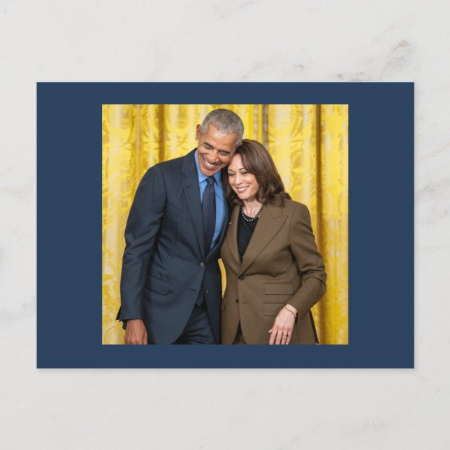Kamala Harris & Barack Obama Vykort (Framsida)