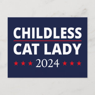 Kamala Harris - Barnsolt Cat Dam 2024 III Vykort
