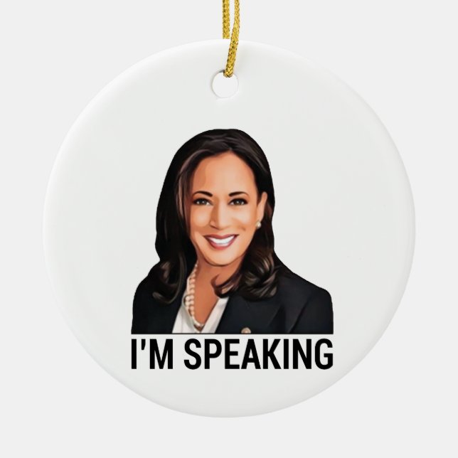 Kamala Harris Biden Harris 2020 Presidenten Julgransprydnad Keramik (Framsidan)