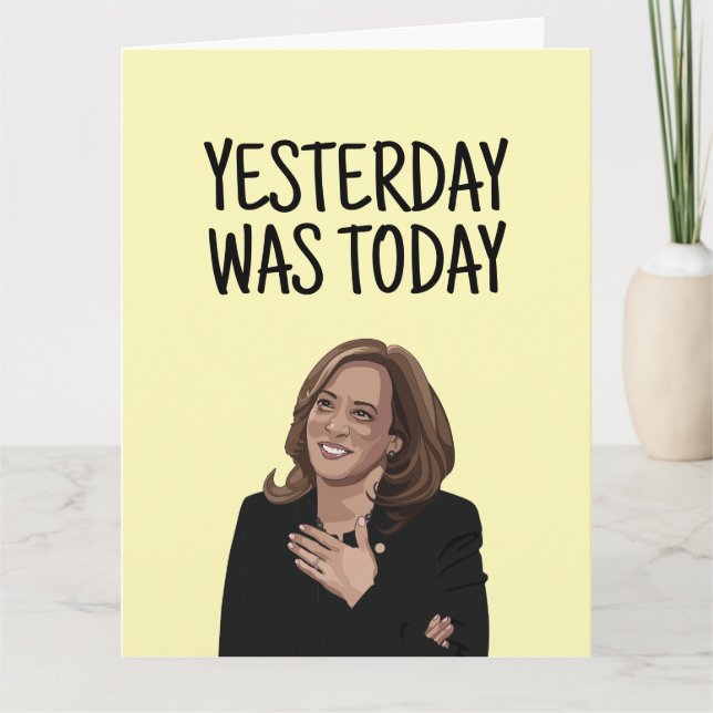 KAMALA HARRIS BIRTHDAY FUNNY HÄLSNING KORT (Framsida)