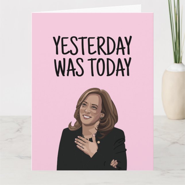 KAMALA HARRIS BIRTHDAY FUNNY HÄLSNING KORT (Framsida)