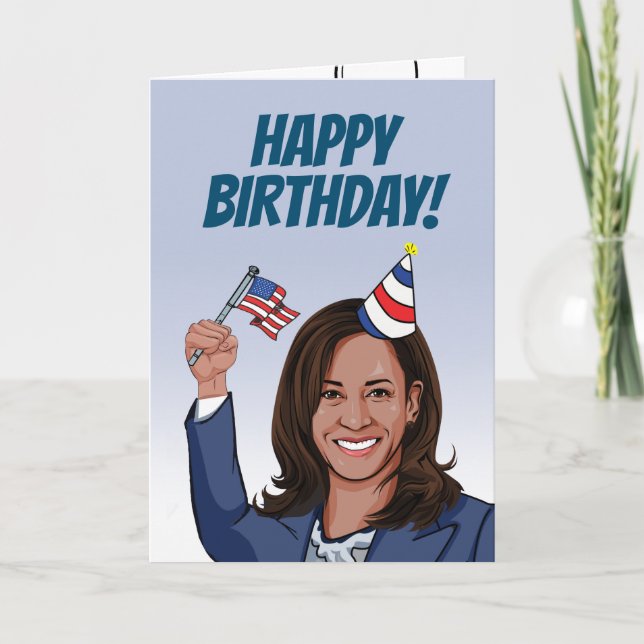 Kamala Harris Birthday Kort (Framsida)