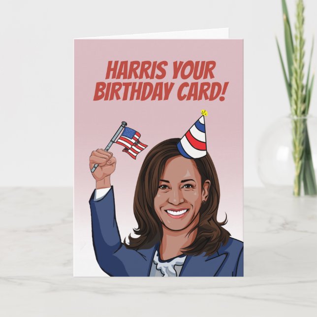 Kamala Harris Birthday Kort (Framsida)