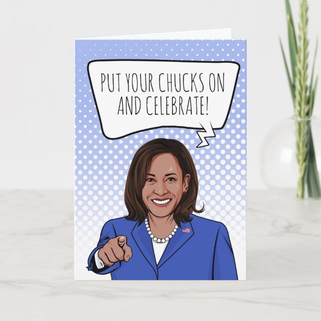 Kamala Harris Birthday: Sätt på dig Chuckarna Kort (Framsida)