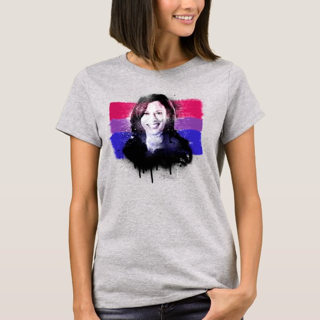 Kamala Harris Bisexuell Pride T-Shirt (Framsida)
