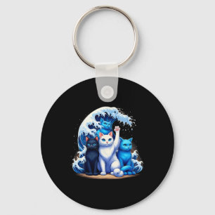 Kamala Harris Blue Cats Wave Cat Owners Cat Lovers Nyckelring
