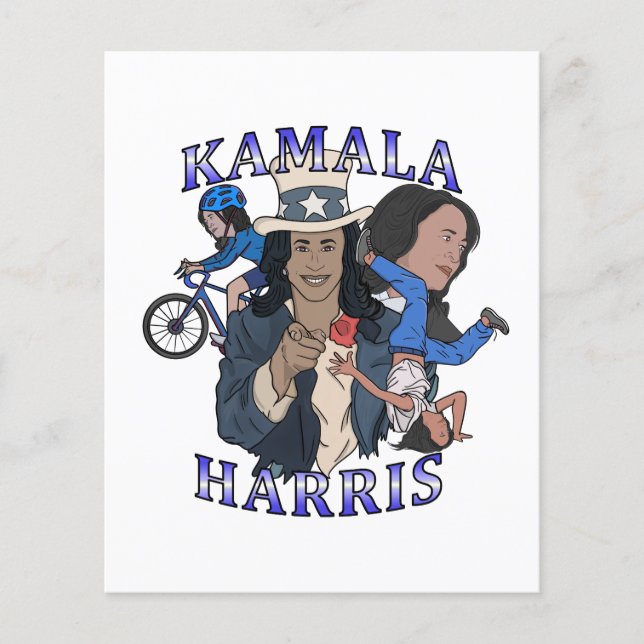 Kamala Harris Bootleg Rap Stil Val Flygblad (Framsidan)