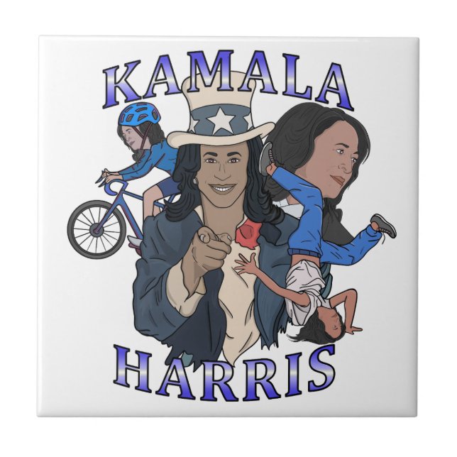 Kamala Harris Bootleg Rap Stil Val Kakelplatta (Framsidan)