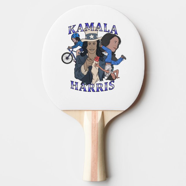 Kamala Harris Bootleg Rap Stil Val Pingisracket (Framsidan)