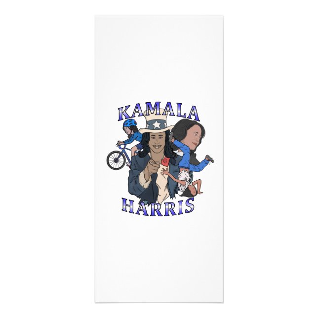 Kamala Harris Bootleg Rap Stil Val Reklamkort (Framsidan)