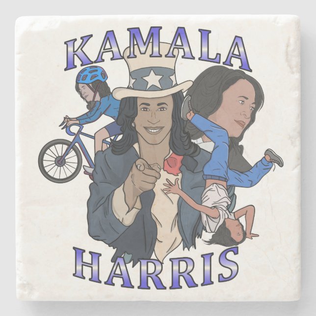 Kamala Harris Bootleg Rap Stil Val Stenunderlägg (Framsidan)