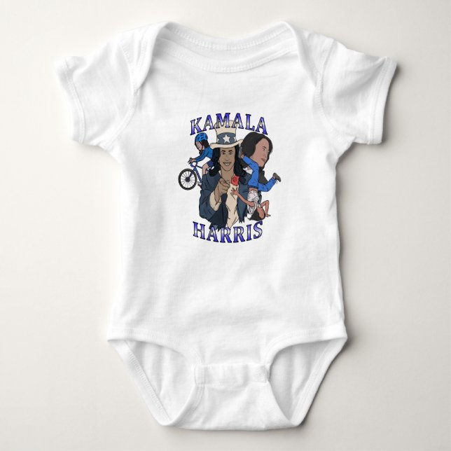 Kamala Harris Bootleg Rap Stil Val T Shirt (Framsida)
