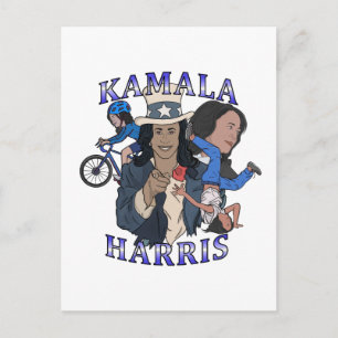 Kamala Harris Bootleg Rap Stil Val Vykort