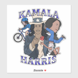Kamala Harris Bootleg Rapstil Val Klistermärken
