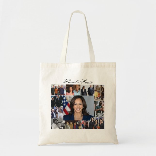 Kamala Harris Budget Tote Bag Tygkasse (Framsidan)