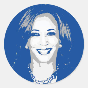 Kamala Harris Bust Runt Klistermärke