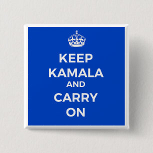 Kamala Harris Button- Behålla Lugn Knapp