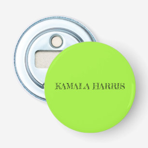 Kamala Harris Button Bottle-öppnare i Lime Green Flasköppnare
