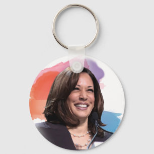 Kamala Harris Button Keychain Nyckelring