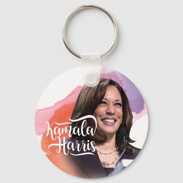 Kamala Harris Button Keychain Nyckelring (Framsida)
