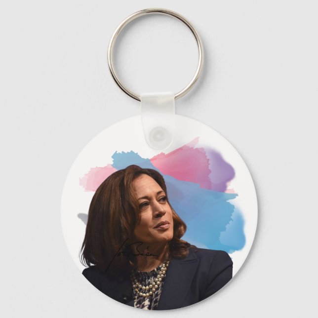 Kamala Harris Button Nyckelring (Framsida)